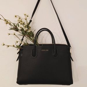 Michael Kors Mercer Large Pebbled Leather Satchel